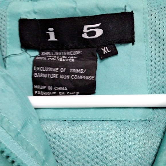 i  5   Women's Turquoise & Black Rain Coat    Size XL - Picture 3 of 8